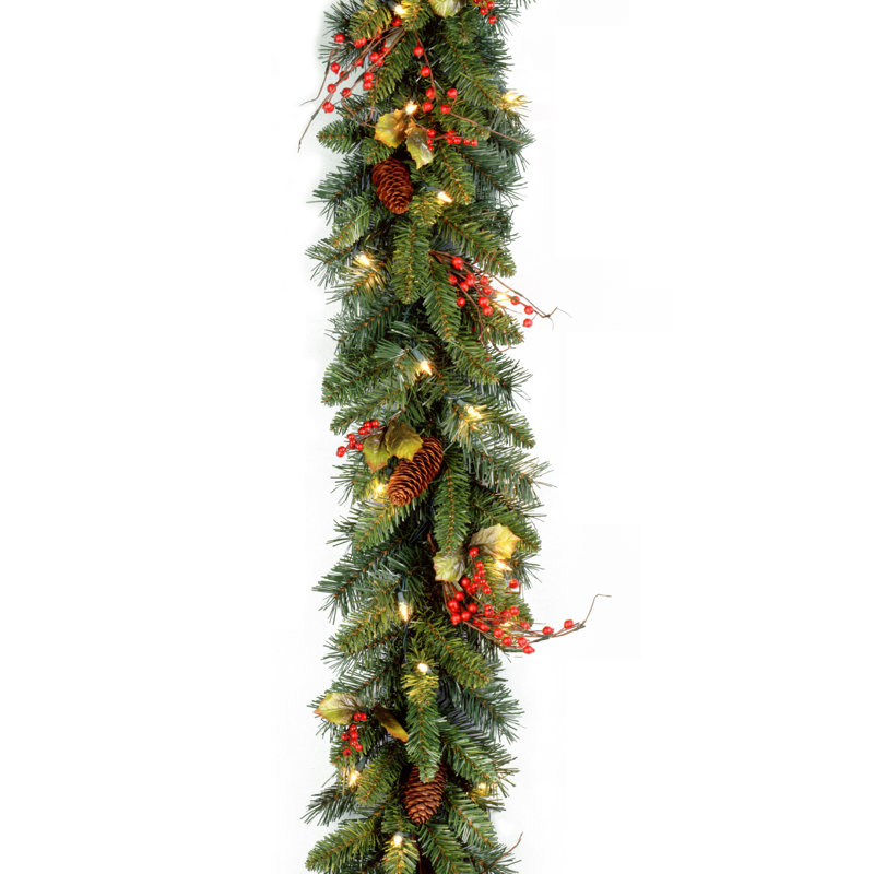 108'' in. Lighted Faux Garland & Reviews Joss & Main